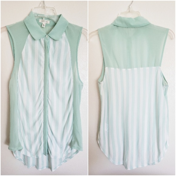 Urban Outfitters Tops - Silence + Noise | Mint Button Up Tank